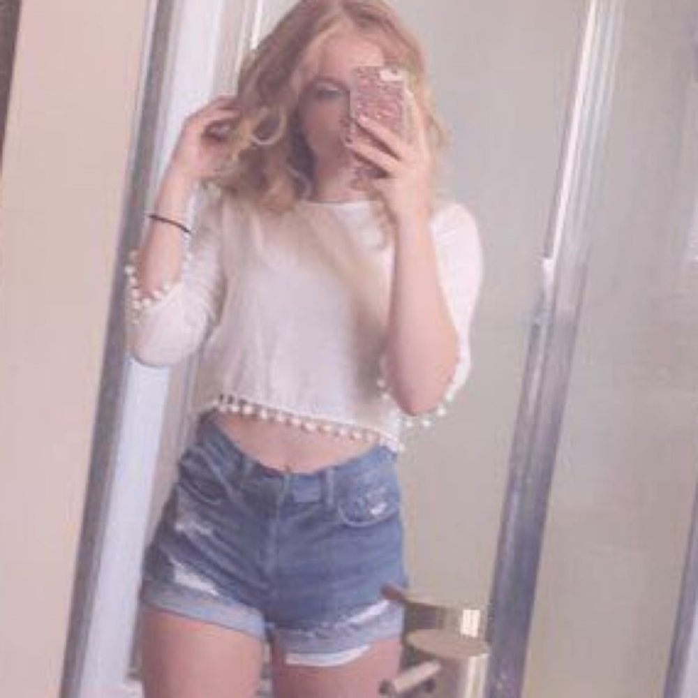 white crop top